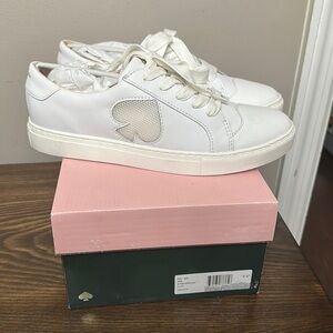 NEW IN BOX Kate Spade Action Nappa Calf White Sneaker